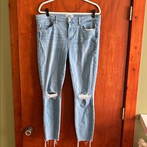 Paige Verdugo ankle distressed jeans size 34